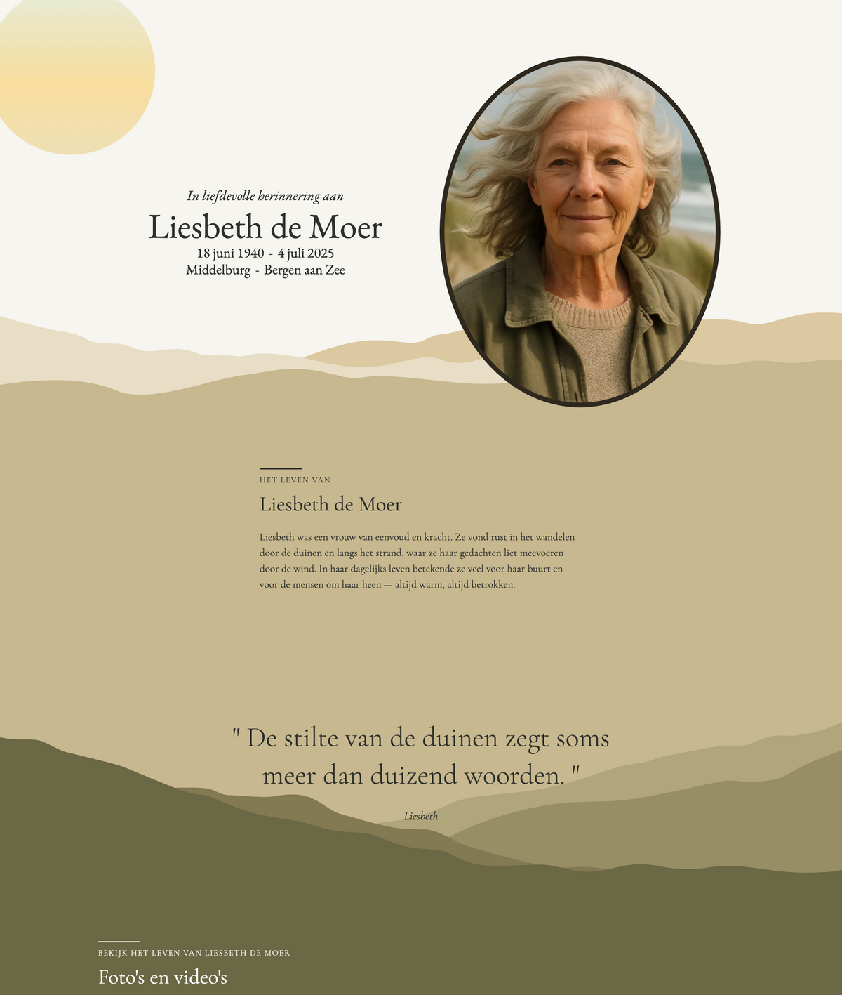 Abstract duinen thema